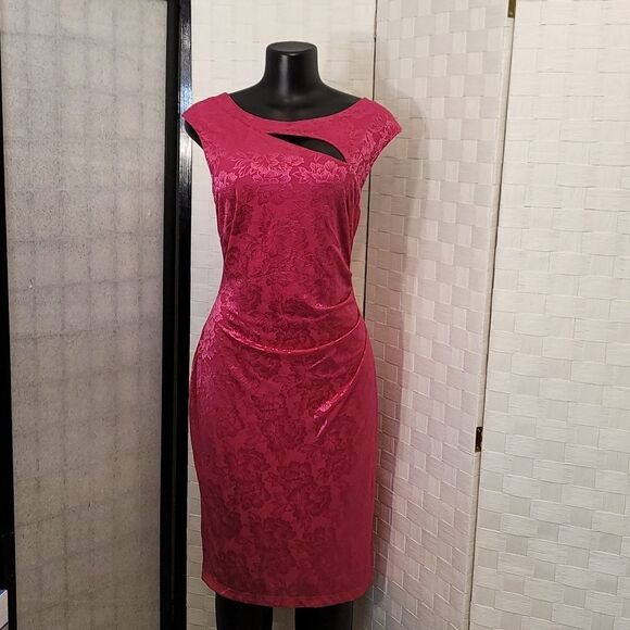 BRAND NEW CONNECTED APPAREL ROUND-NECK SLEEVELESS FLORAL LACE SHEATH DRE… - Picture 1 of 13